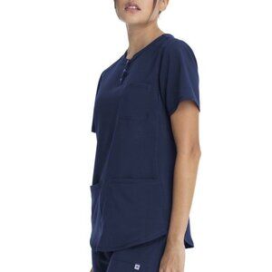 Scrubstar Women's Supreme Stretch V-Neck Scrub Top in Indigo Blue - XS
